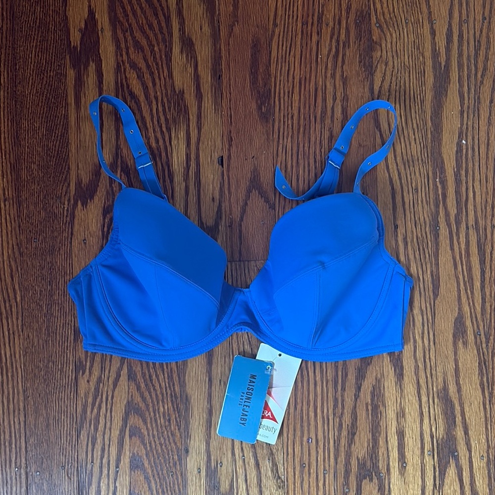 Blue Underwire Bikini Top